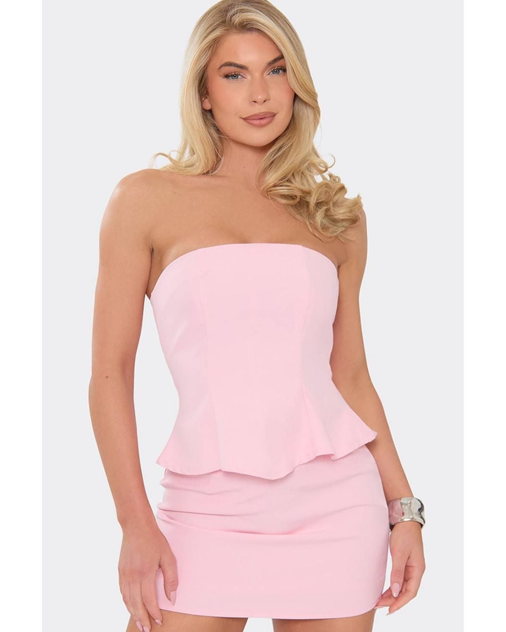 EGO Pink Sleeveless Bandeau Top