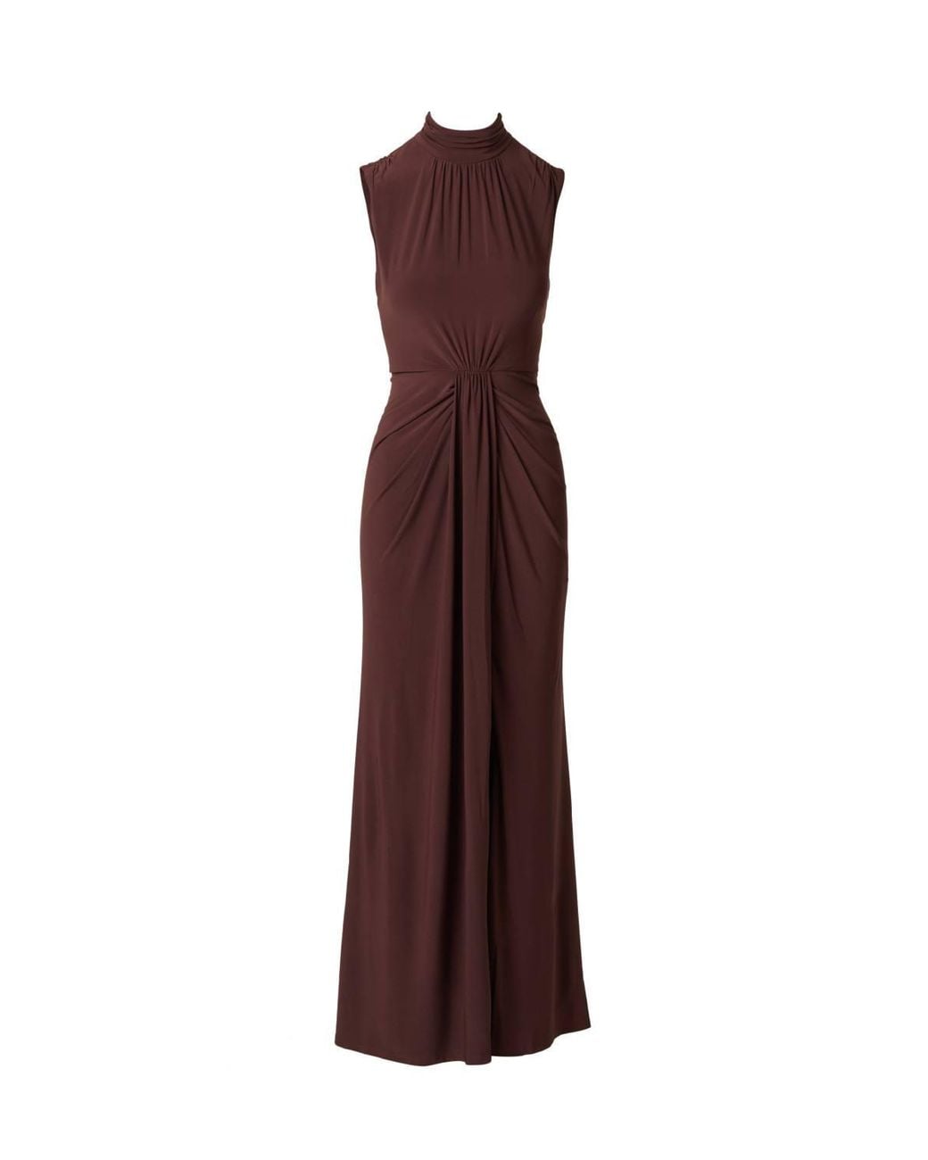 Adrianna Papell Brown Jersey Drape Dress