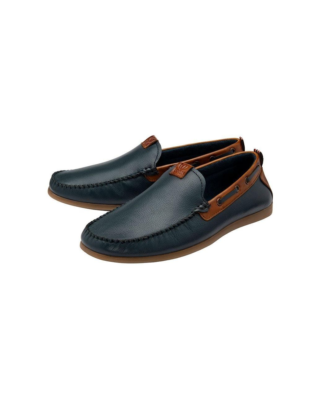 Lotus Black 'Bolzano' Leather Loafers for men