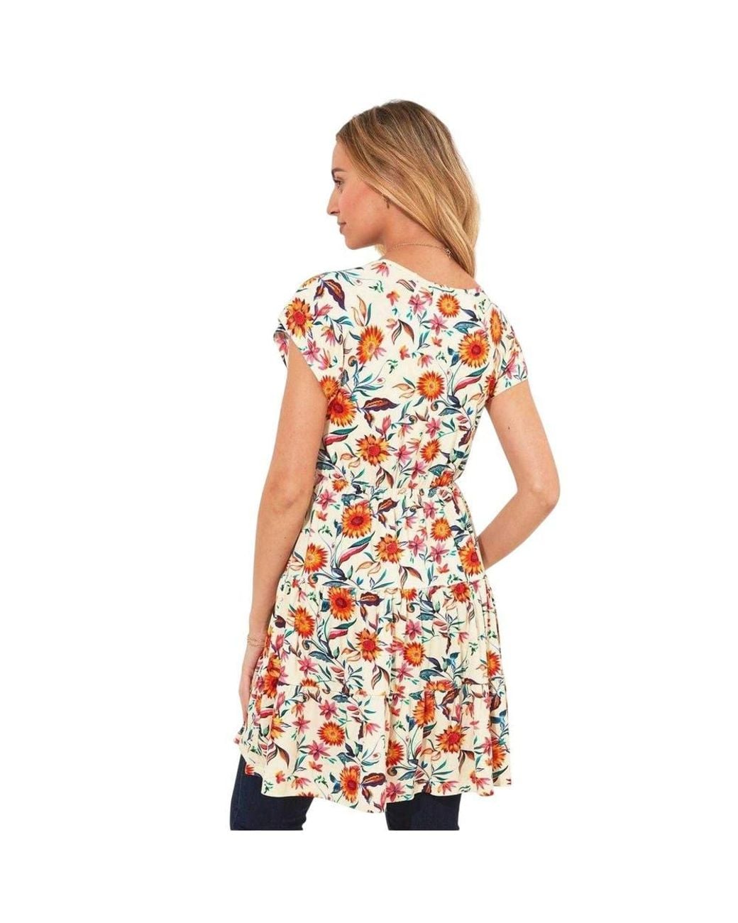Joe Browns White Floral Tunic Dress