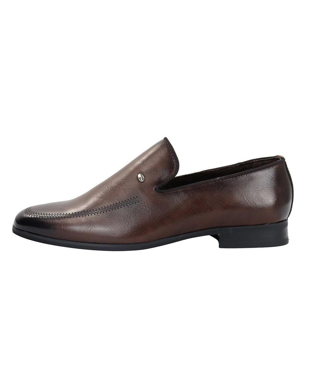 TruClothing Brown Slip On Loafer Shoes for men