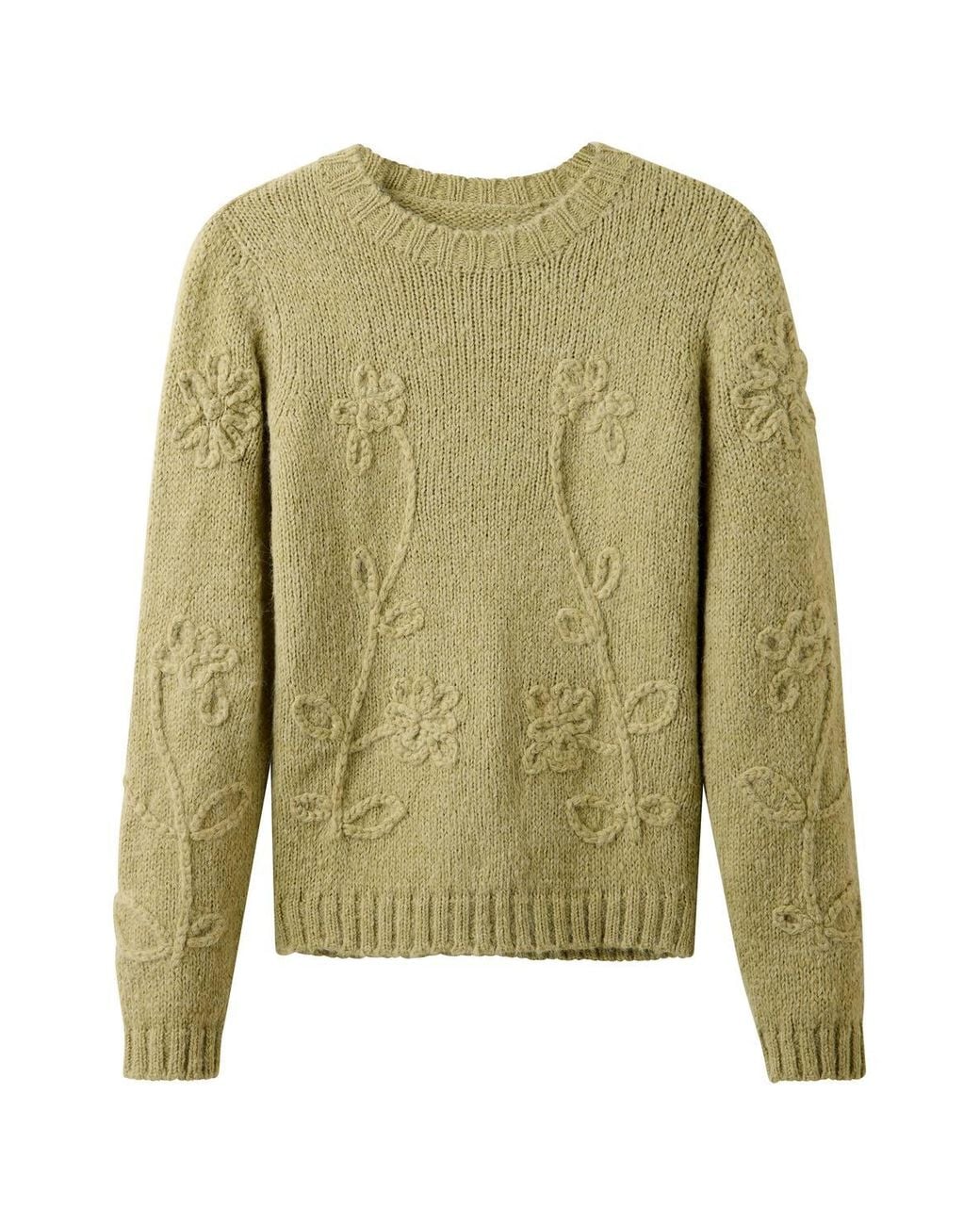 Joe Browns Green Floral Embroidered Jumper