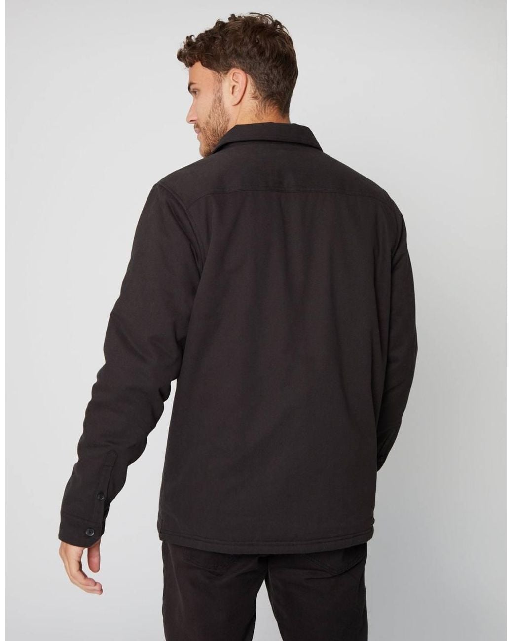 Threadbare Black Lightweight Shacket for men