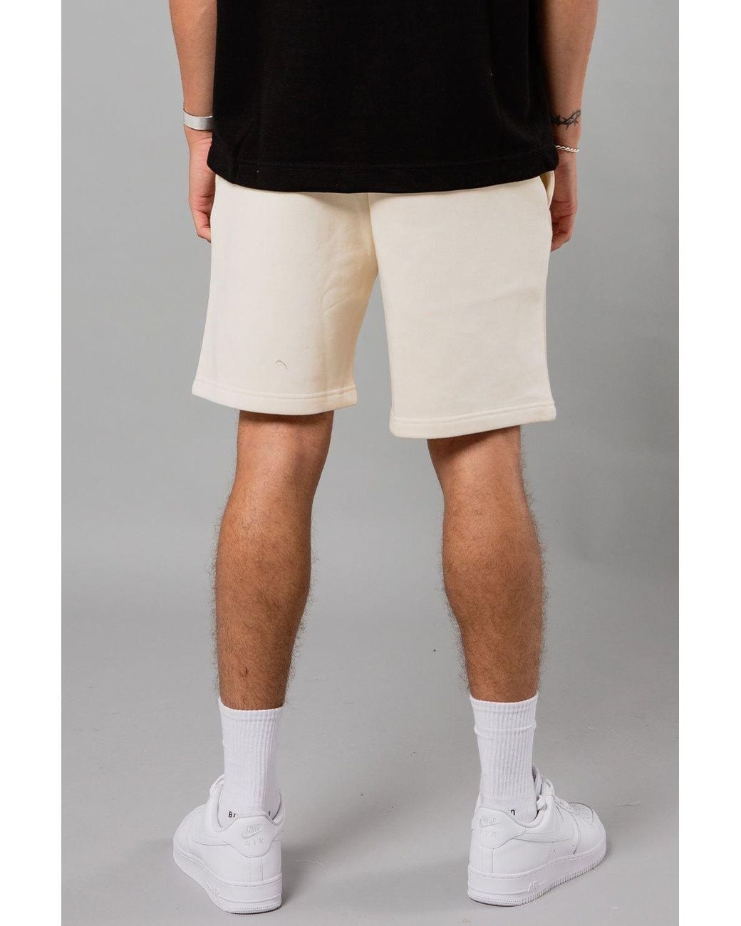 Blank Essentials Black Cotton Blend Japanese Graphic Print Shorts for men
