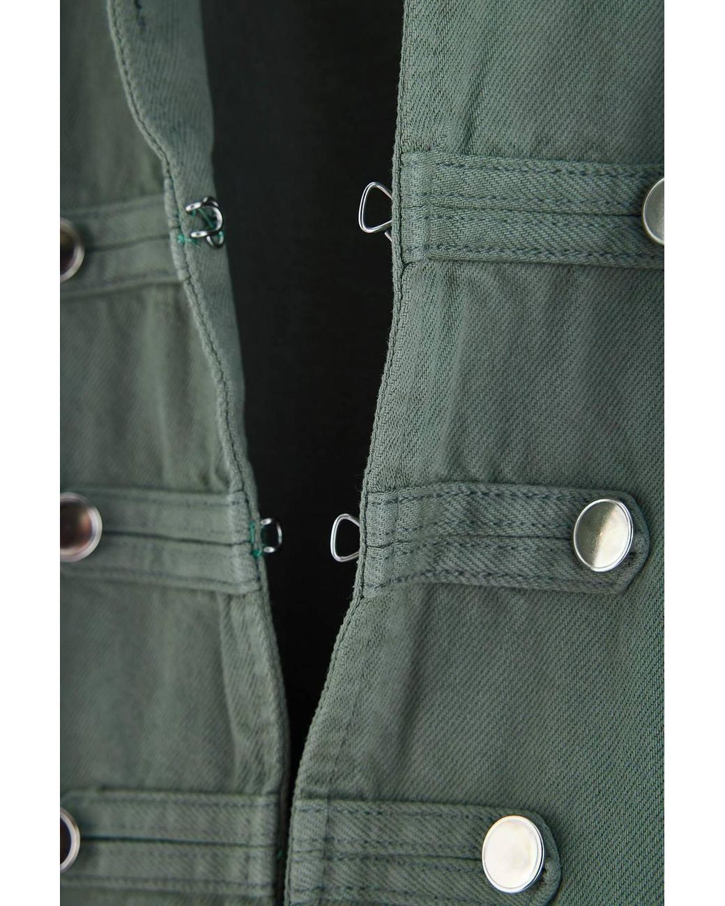 WOVCOR Gray Long Sleeve Hook Closure Denim Jacket