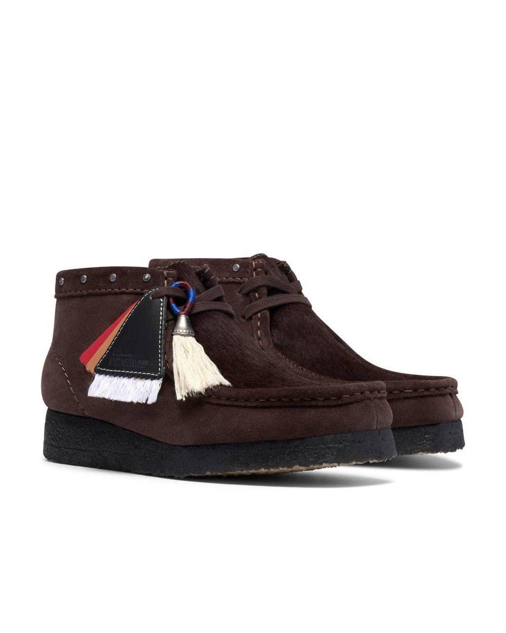 Clarks Brown Wallabee Boot Interest Ankle Boots, Wallabee, Lace Up