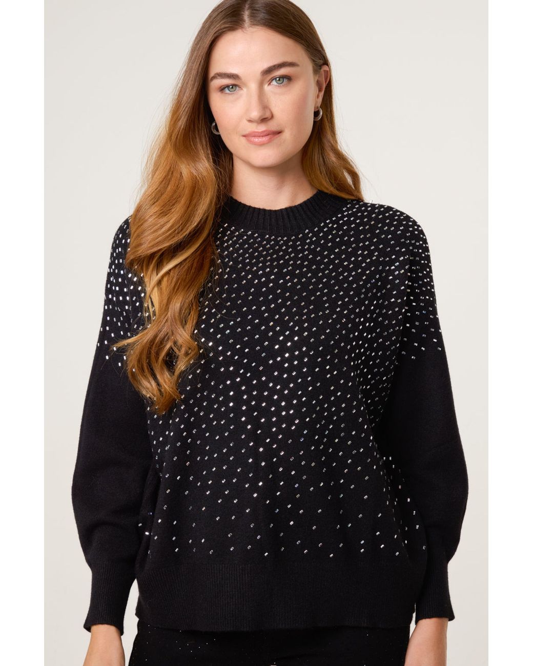 Blue Vanilla Black Long Sleeve Round Neck Jumper