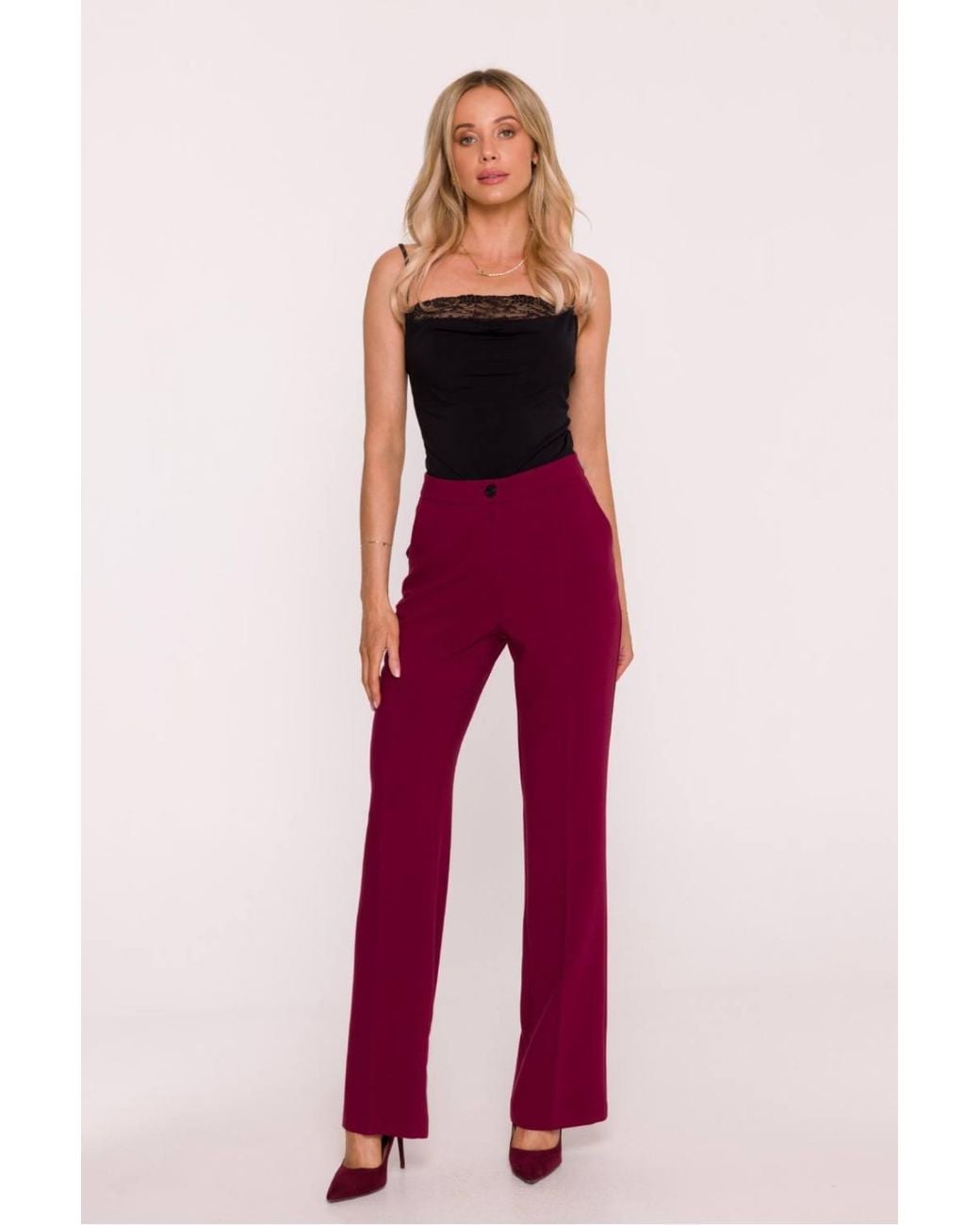 Love Lace Office Viscose Soft Tailored Trousers