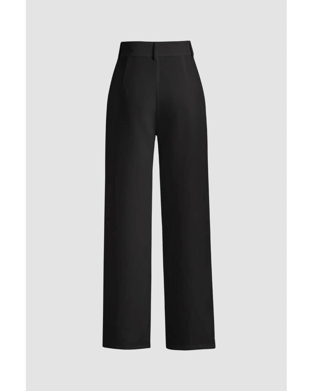 Hiccup Black High Waist Straight Leg Pants