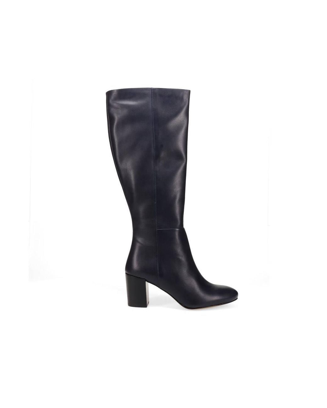 Jones Bootmaker Black Neptune Long Medium Calf Fit Long Leather Boots