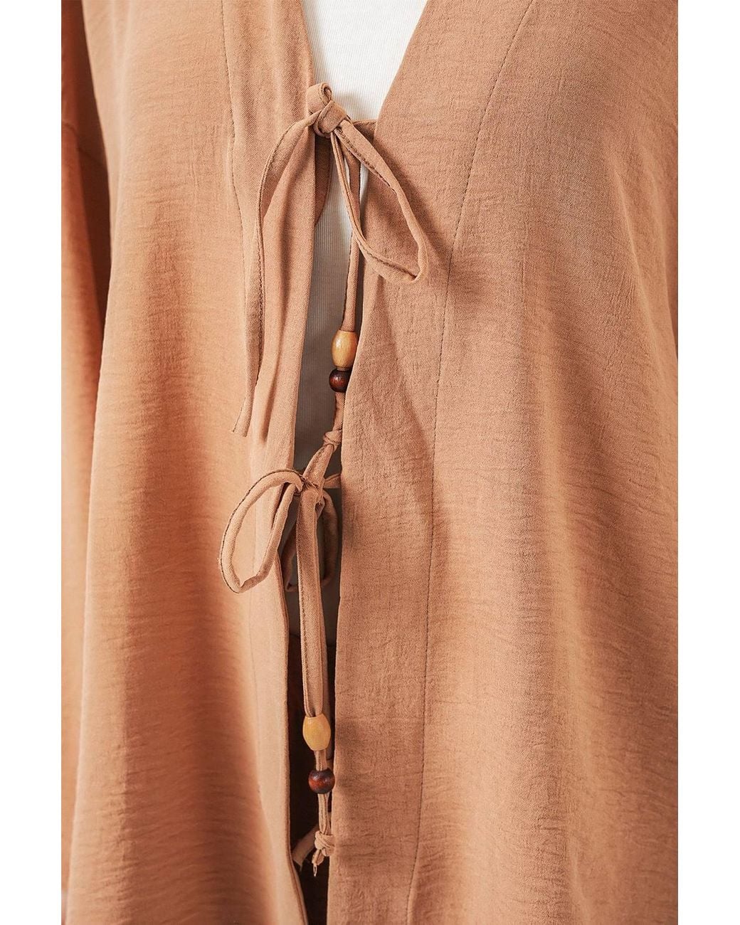 Bigdart Natural Textured V-Neck Long Cardigan & Pants Set