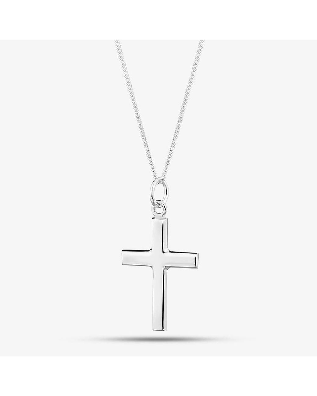 T.H.Baker White Cross Pendant P1P06N0260 N2326