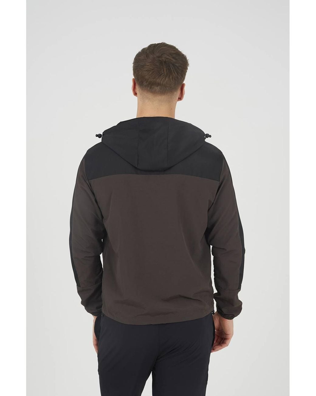 Brave Soul Black Colourblock Windrunner Jacket for men