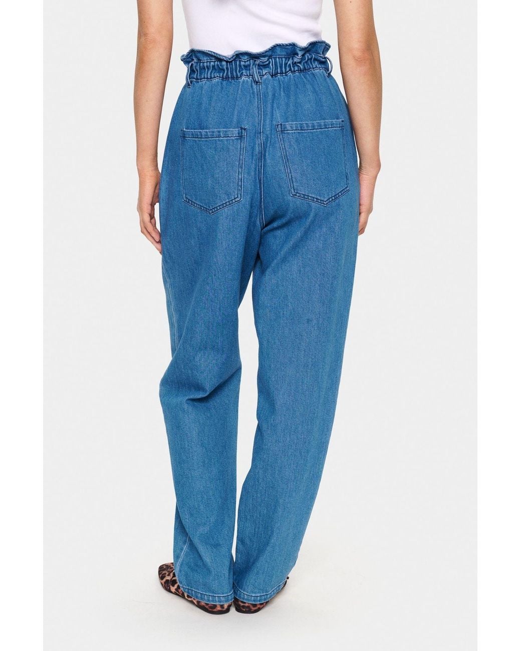 Saint Tropez Blue Kayosz High Waisted Straight Leg Jeans