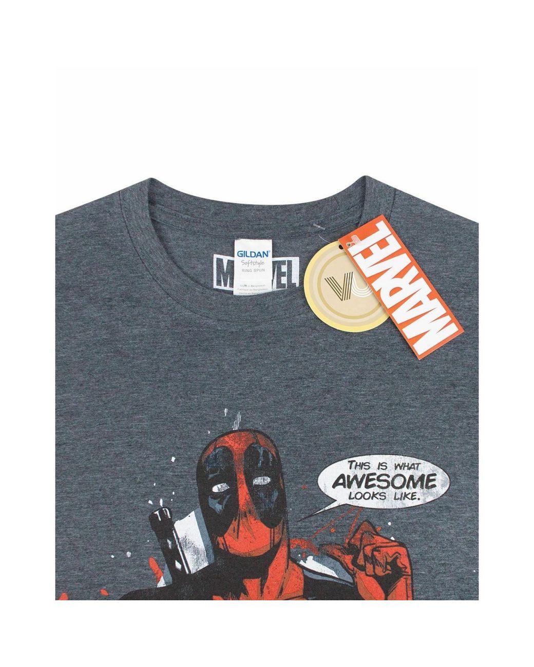 Marvel Gray Short Sleeved T-Shirt for men