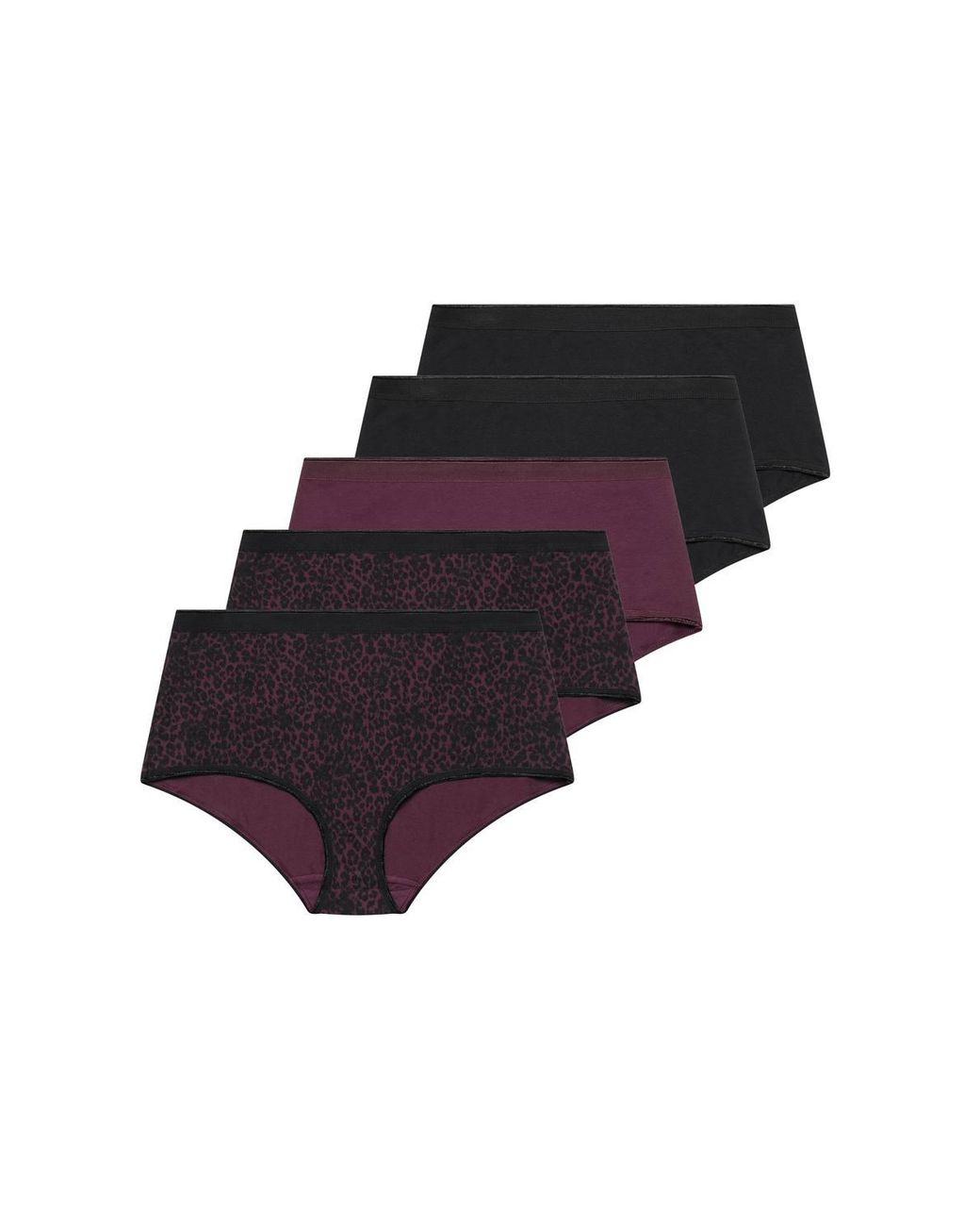 Yours Blue 5 Pack Animal Print Full Briefs