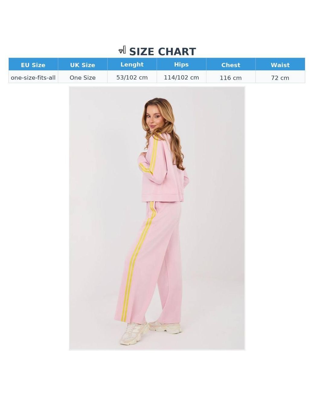 Love Lace Pink Elasticated Waist Viscose High Waisted Sweatshirt Tracksuit