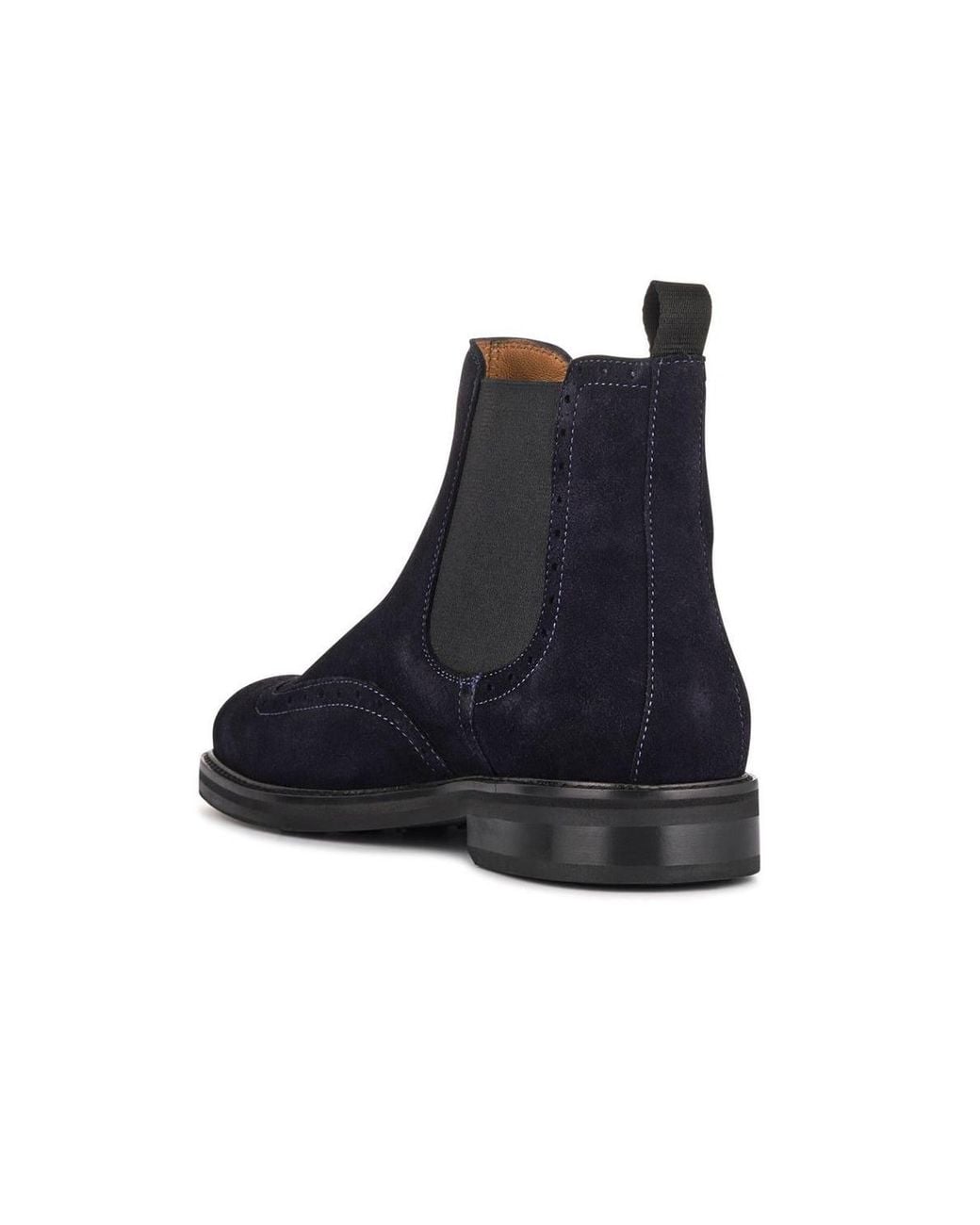 Jones Bootmaker Black Fieldston Brogue Wingtip Chelsea Boots for men