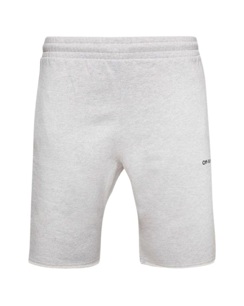 Off-White c/o Virgil Abloh Gray Diag Outline Jogg Shorts for men