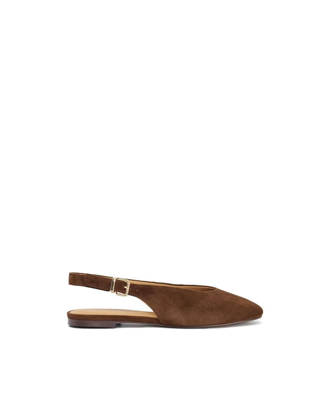 Dune Brown 'Honora' Suede Ballet Pumps