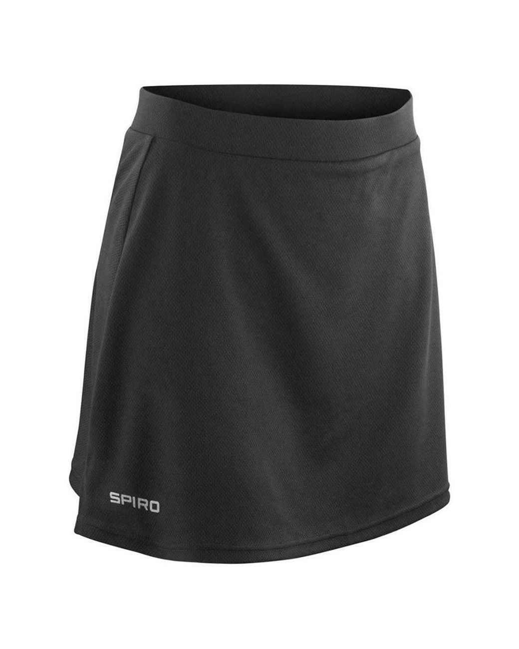 Spiro Black Windproof Quick Dry Sports Skort
