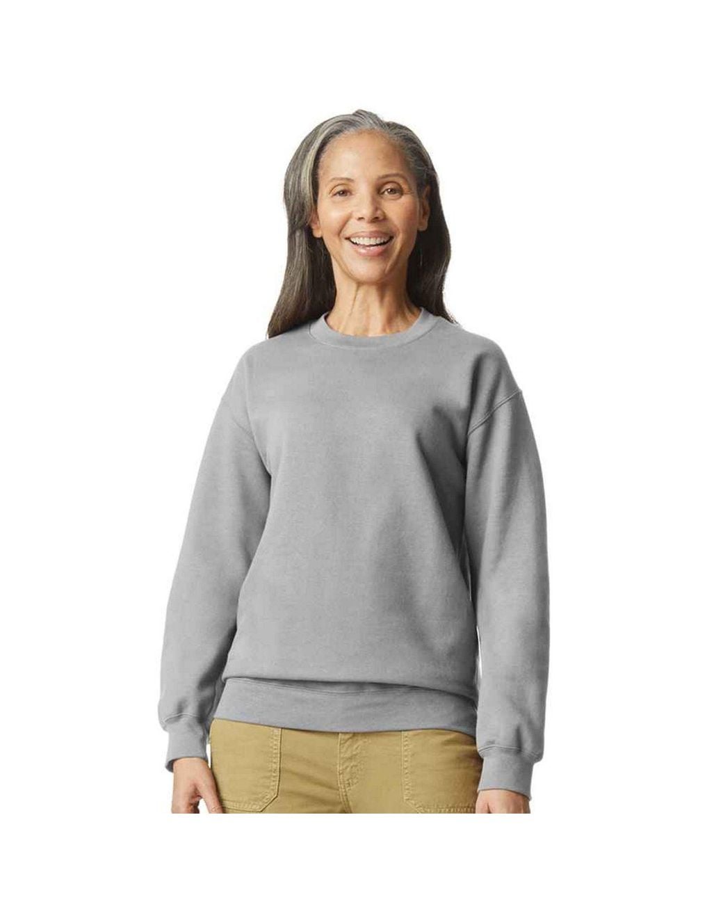 Gildan Gray Softstyle Fleece Midweight Sweatshirt for men