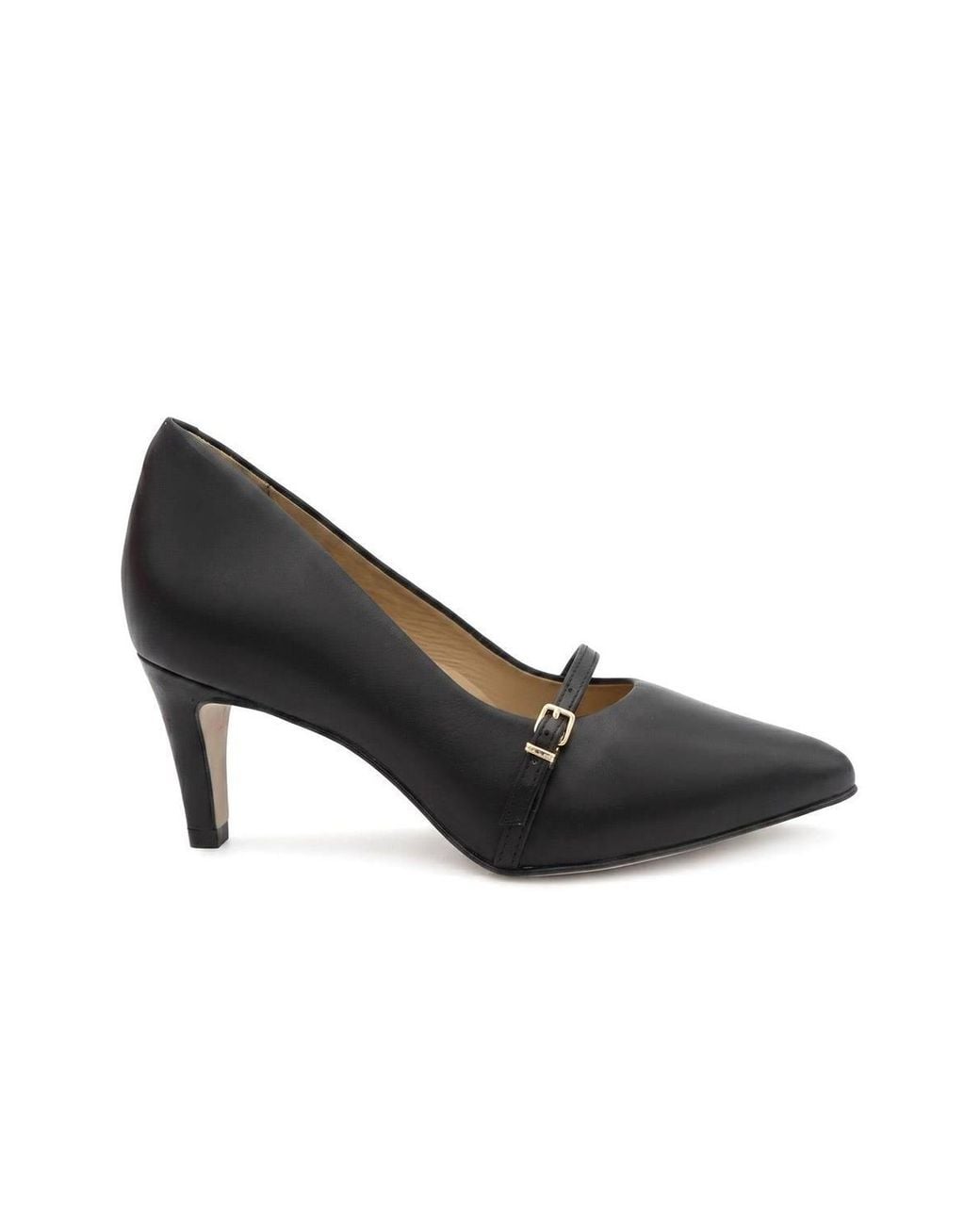 Jones Bootmaker Black Zienna Leather Stiletto Heel Mary Janes