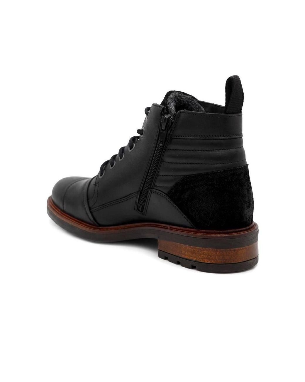 Jones Bootmaker Black Everett Wide Fit Leather Boots for men