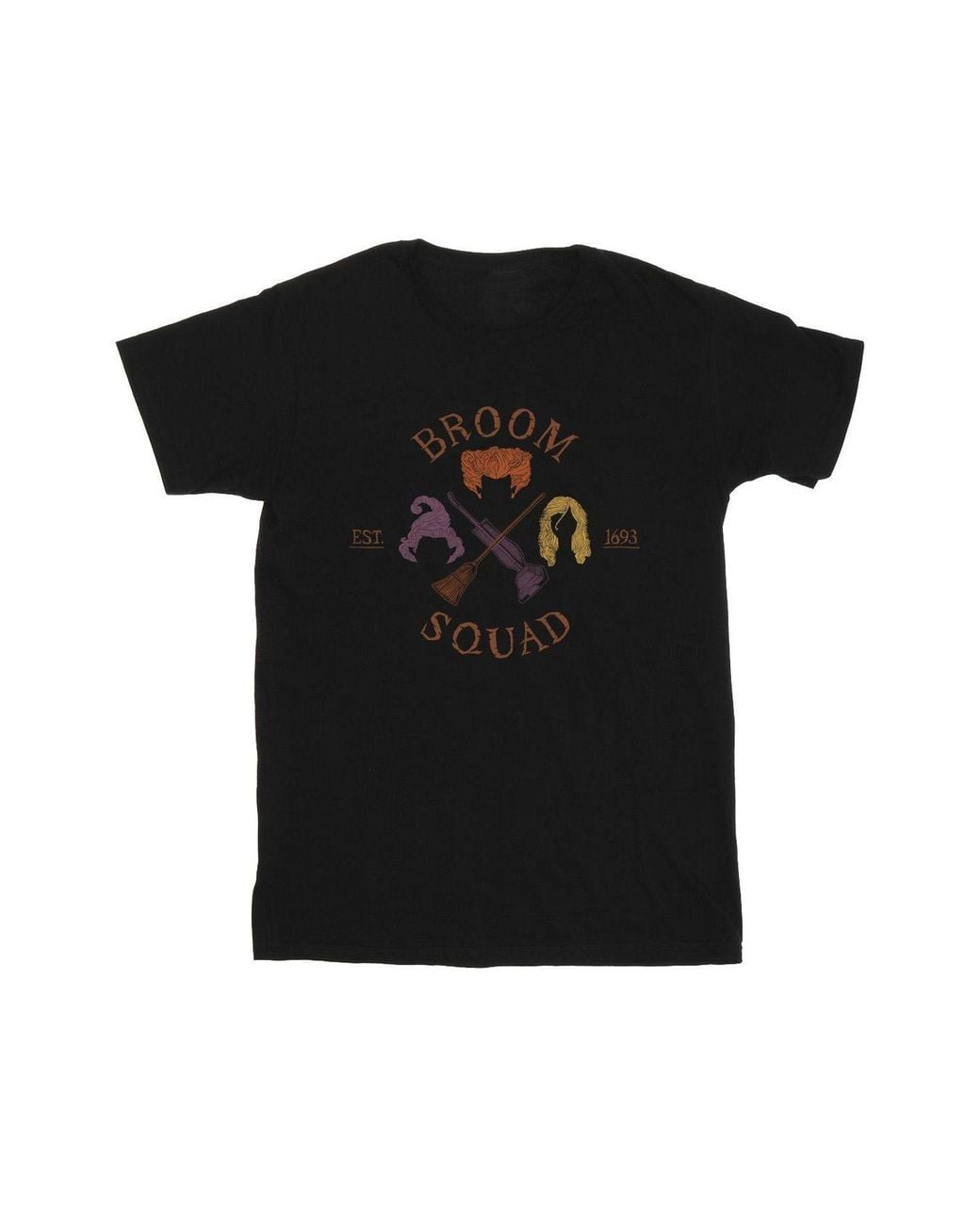 Disney Black Hocus Pocus Broom Squad 93 T-Shirt for men