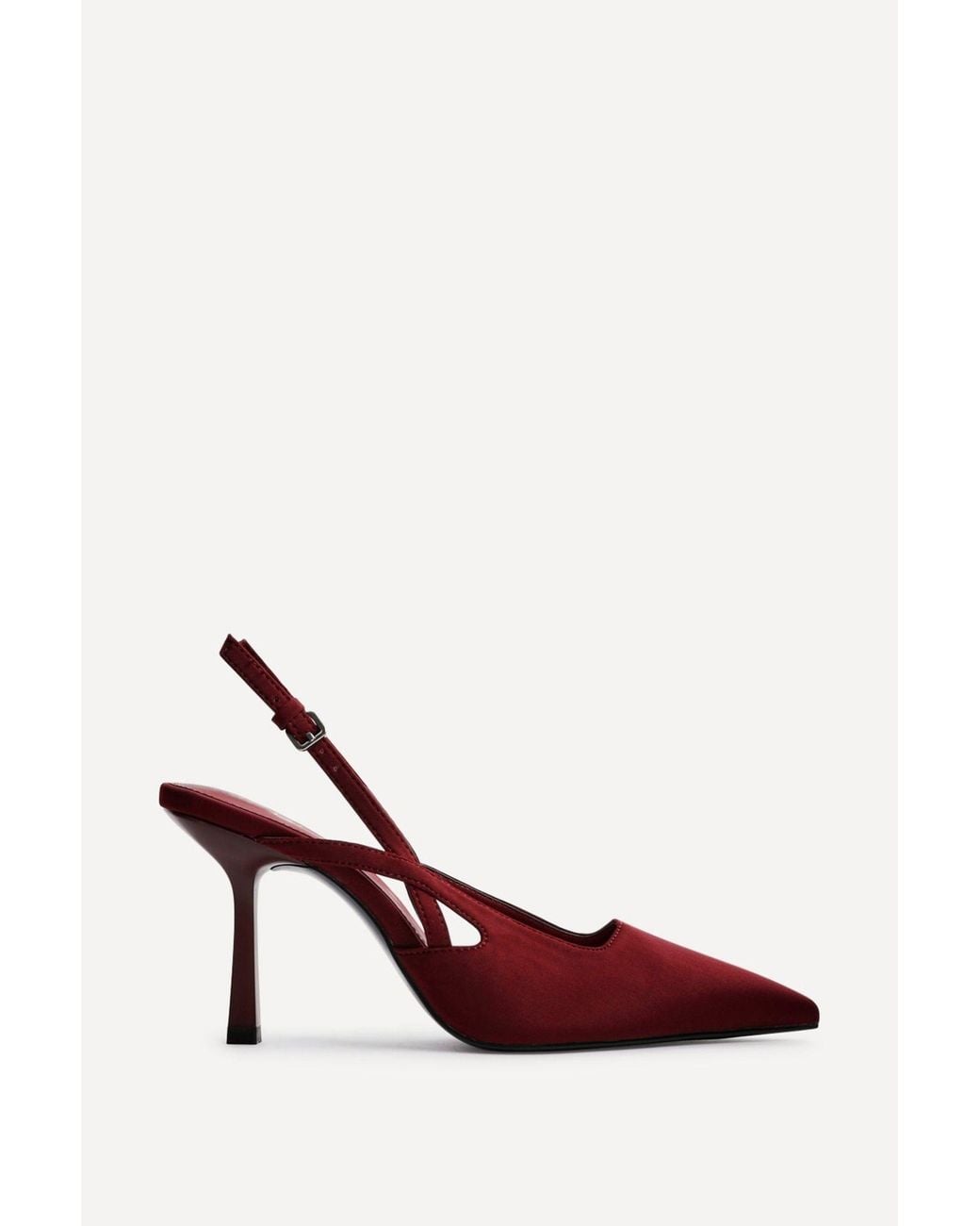 Linzi Red Rhea Scuba Sling Back Court Heels