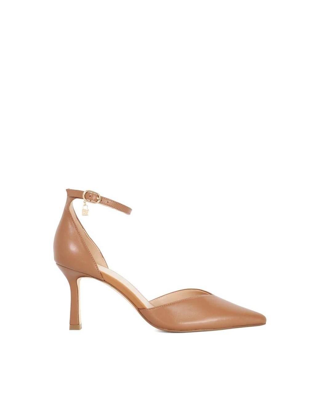 Dune White 'Clarabelle' Leather Court Shoes