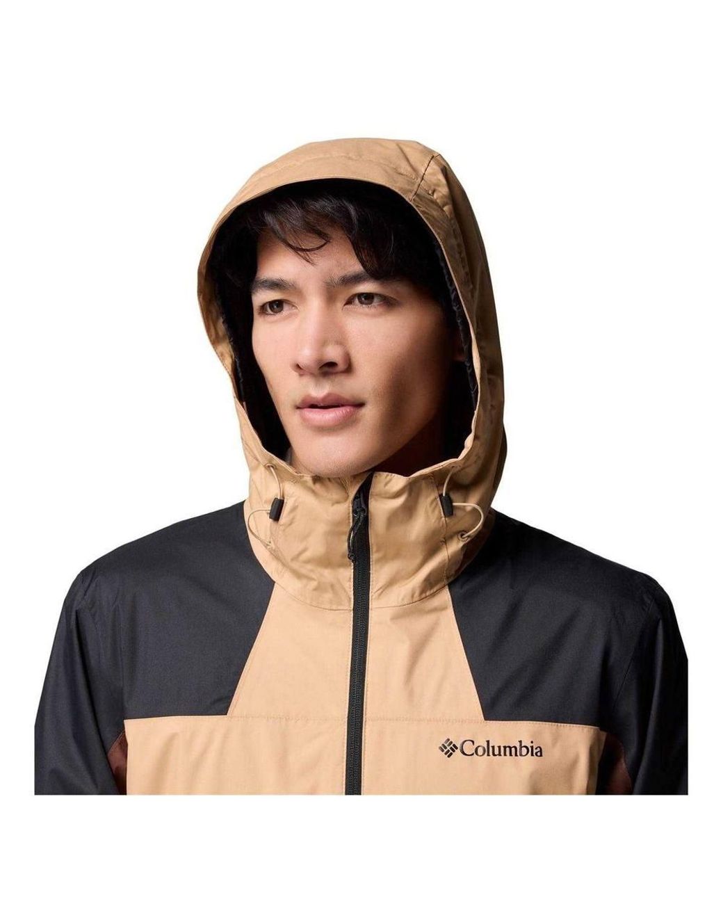 Columbia Black Zip Pocket Raincoat for men