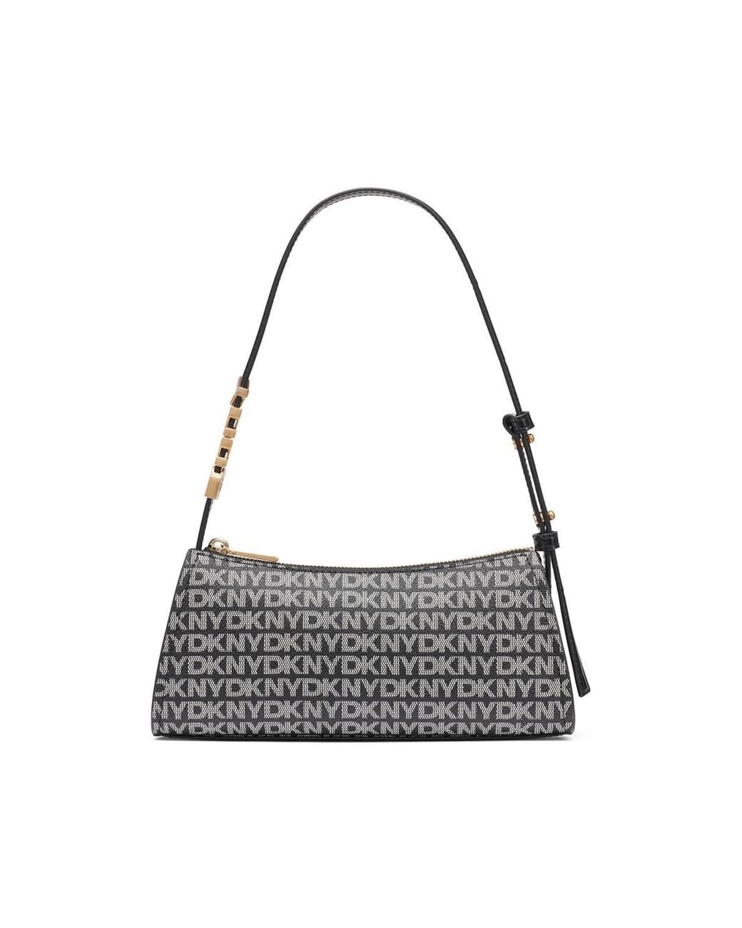 DKNY White Avril Shoulder Hobo Bag Logo
