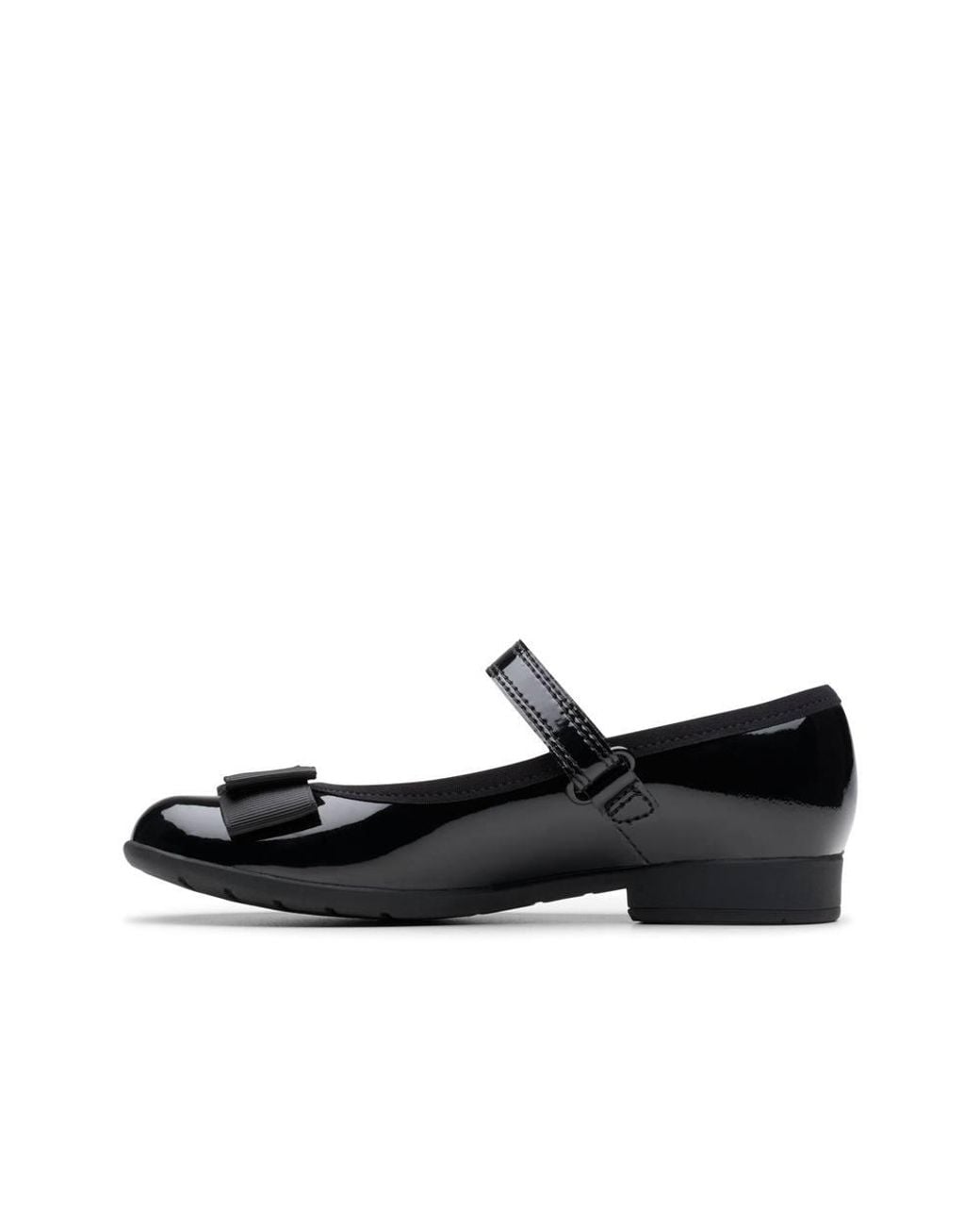 Clarks Black Scala Tap Kid Patent Bar Shoes