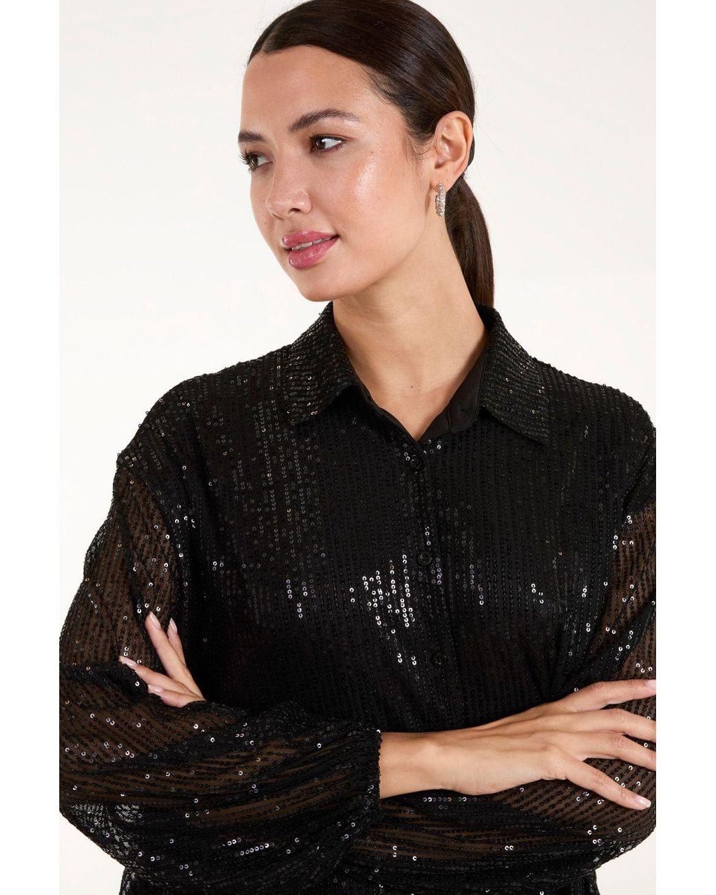 Blue Vanilla Blue Sequin Shirt