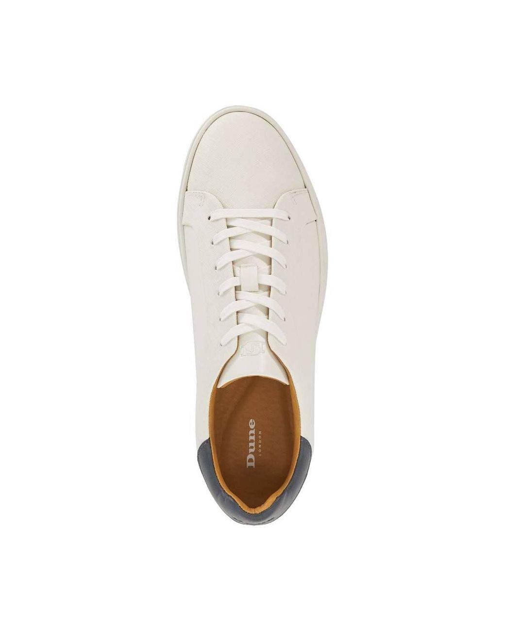 Dune White 'Traces' Trainers for men