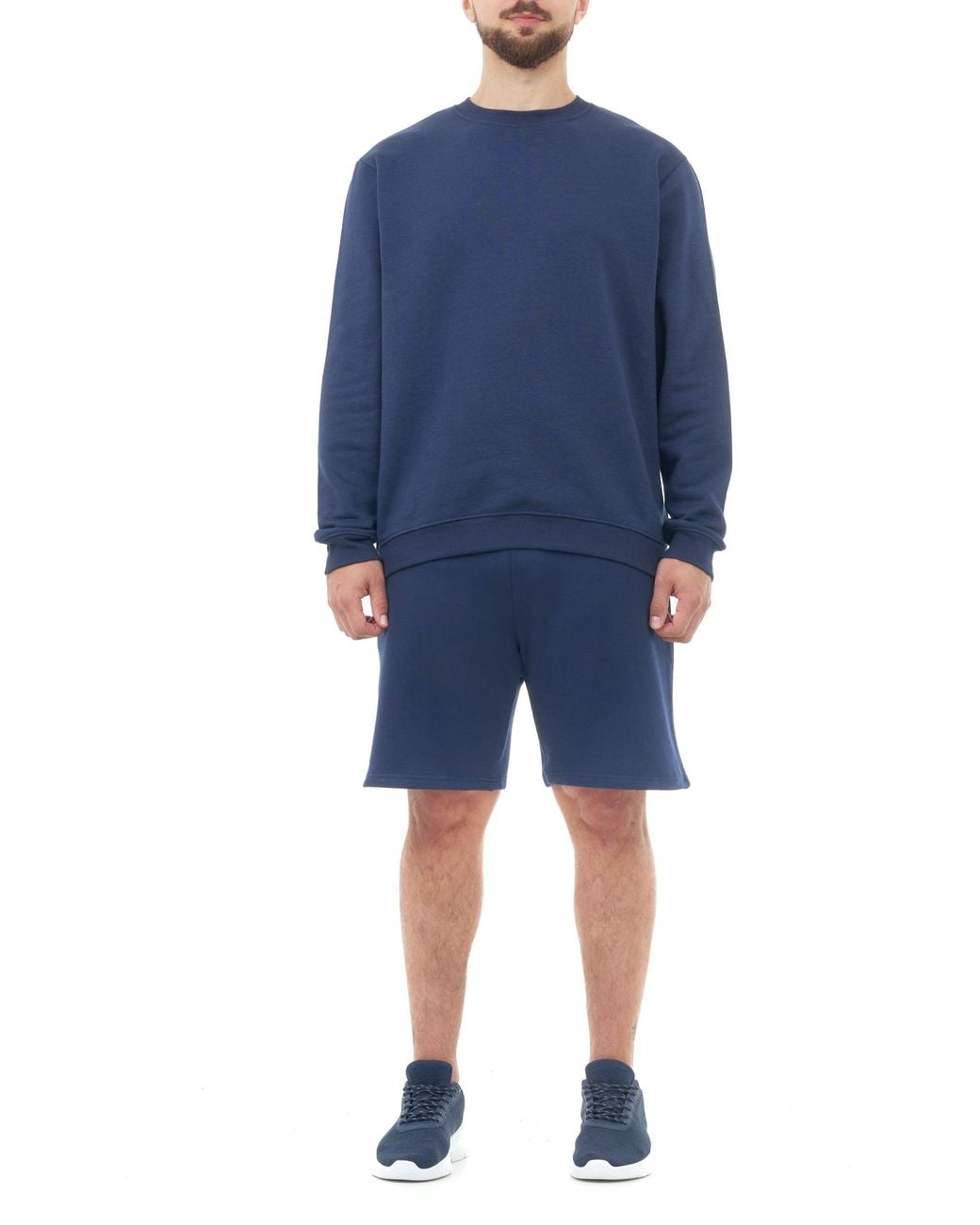 Smart Living Blue Polycotton Crewneck Sweatshirt for men