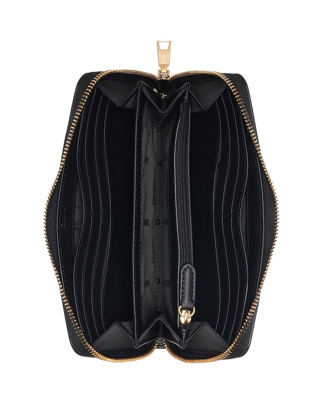 DKNY Black Alya Large Zip Around Wallet
