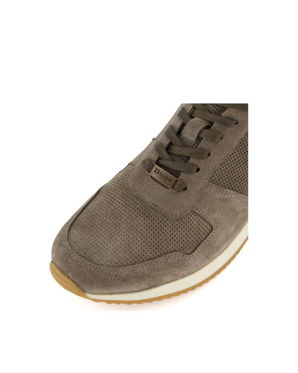 Dune Brown 'Trilogy' Suede Trainers for men