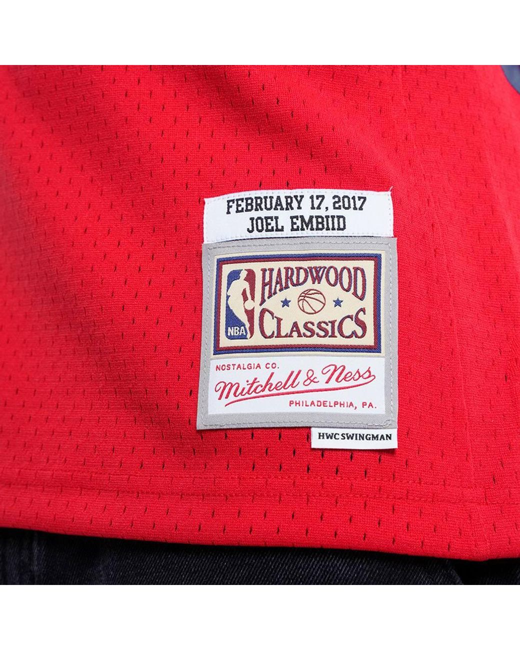 Mitchell & Ness Red Nba All Star Jersey 2017 Joel Embiid for men
