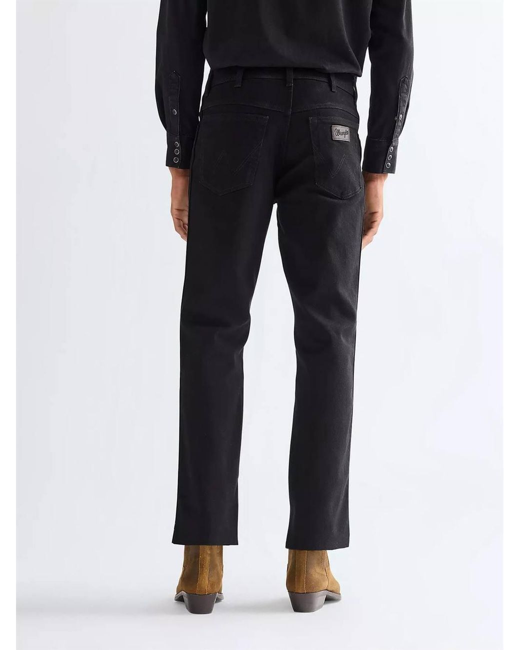 Wrangler Black Texas Straight Low Stretch Jeans For for men