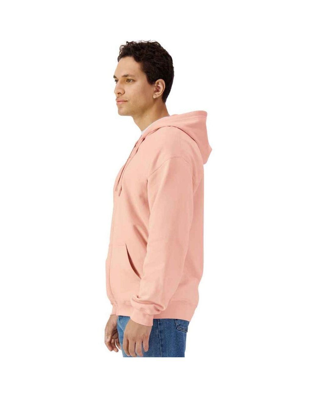 Gildan Pink Softstyle Midweight Full Zip Hoodie for men