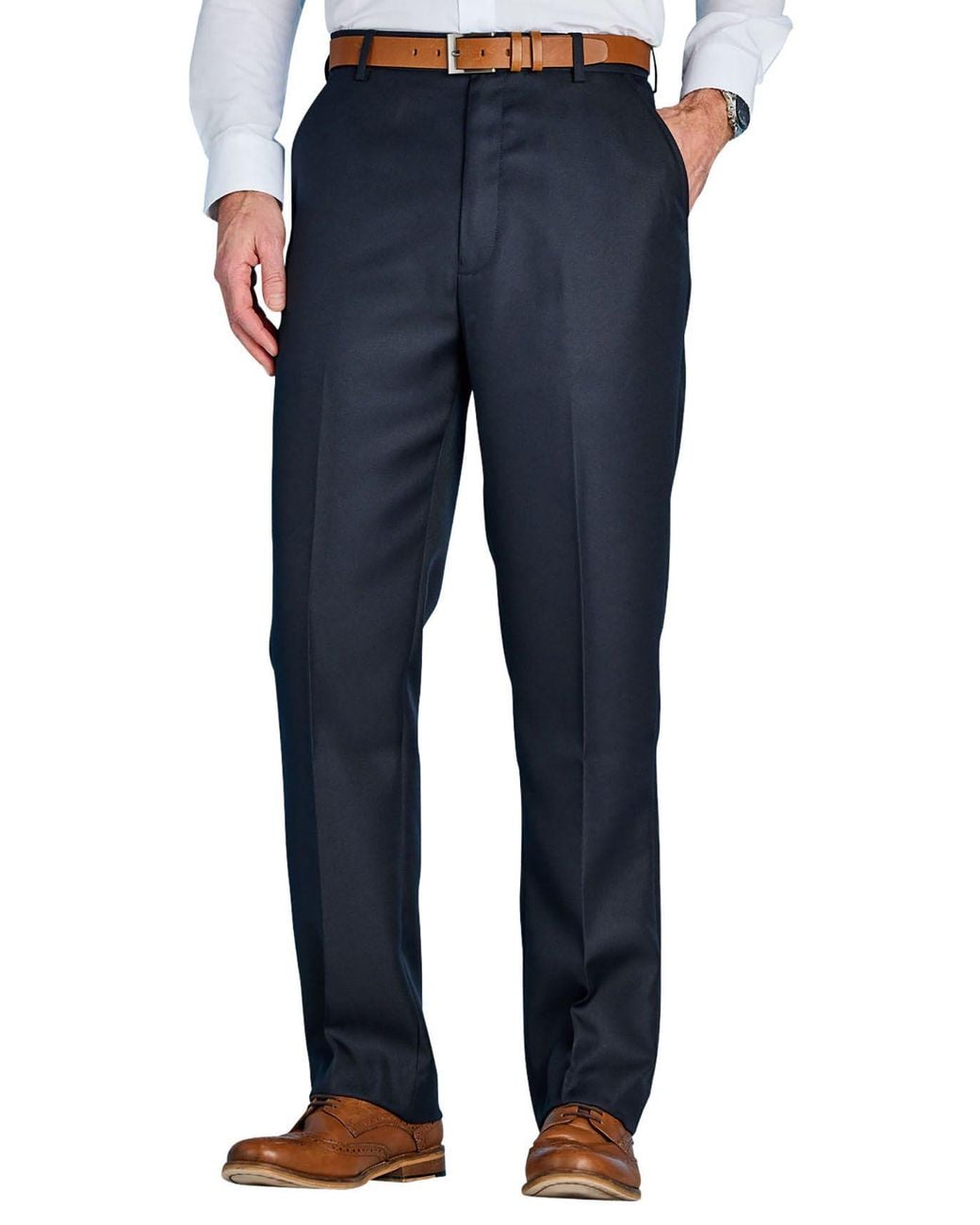 Chums Blue Smart Casual Formal Trousers for men