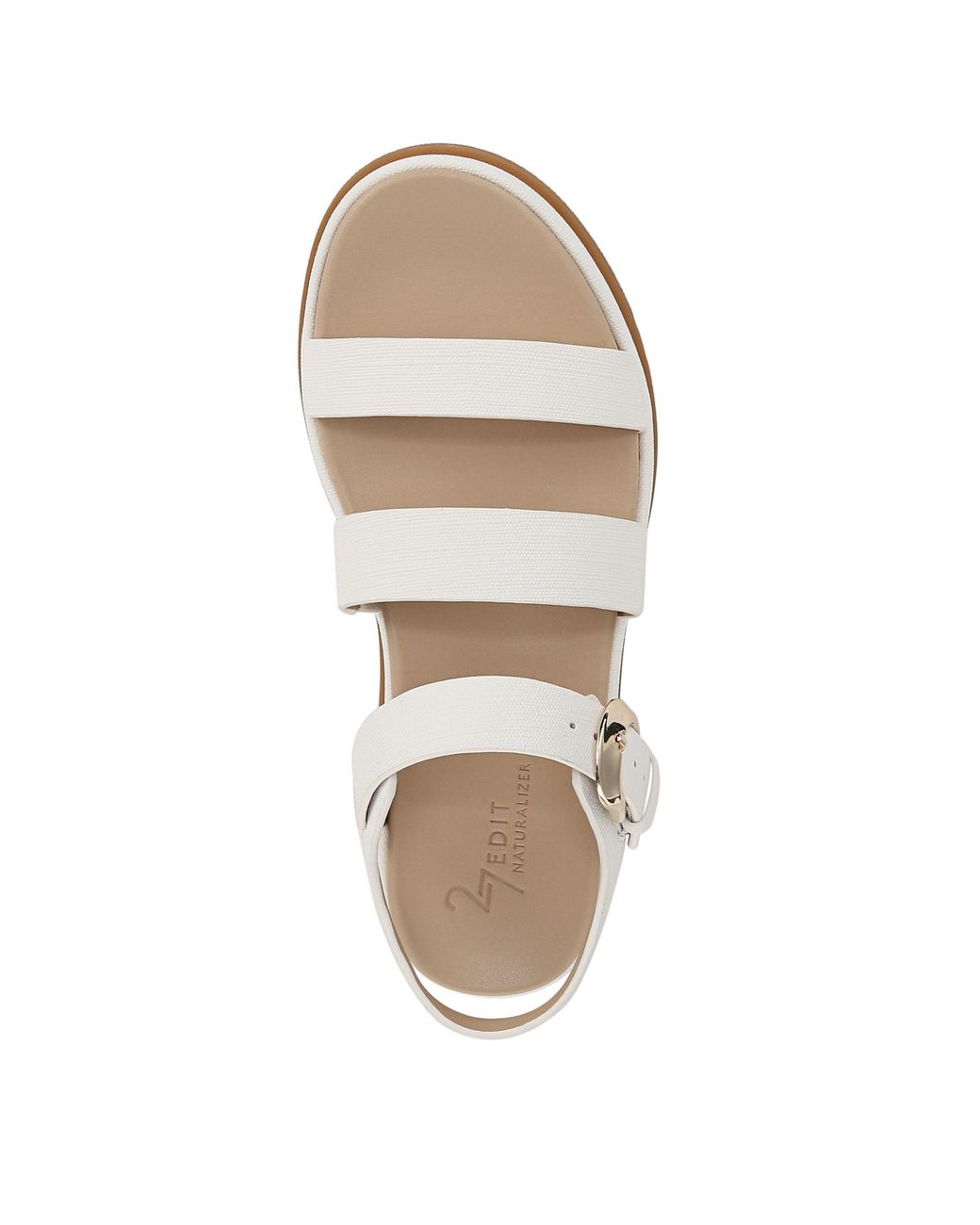 Naturalizer White Zizi Strappy Sandals
