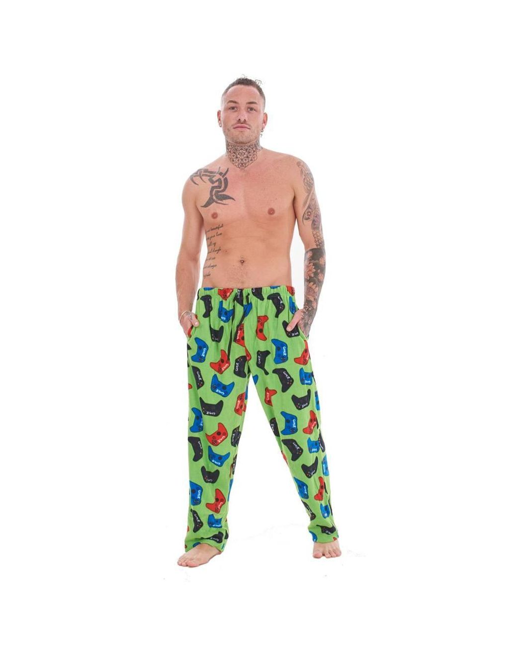 Keanu Blue Gamer Controller Lounge Pants Pack Of 2 for men