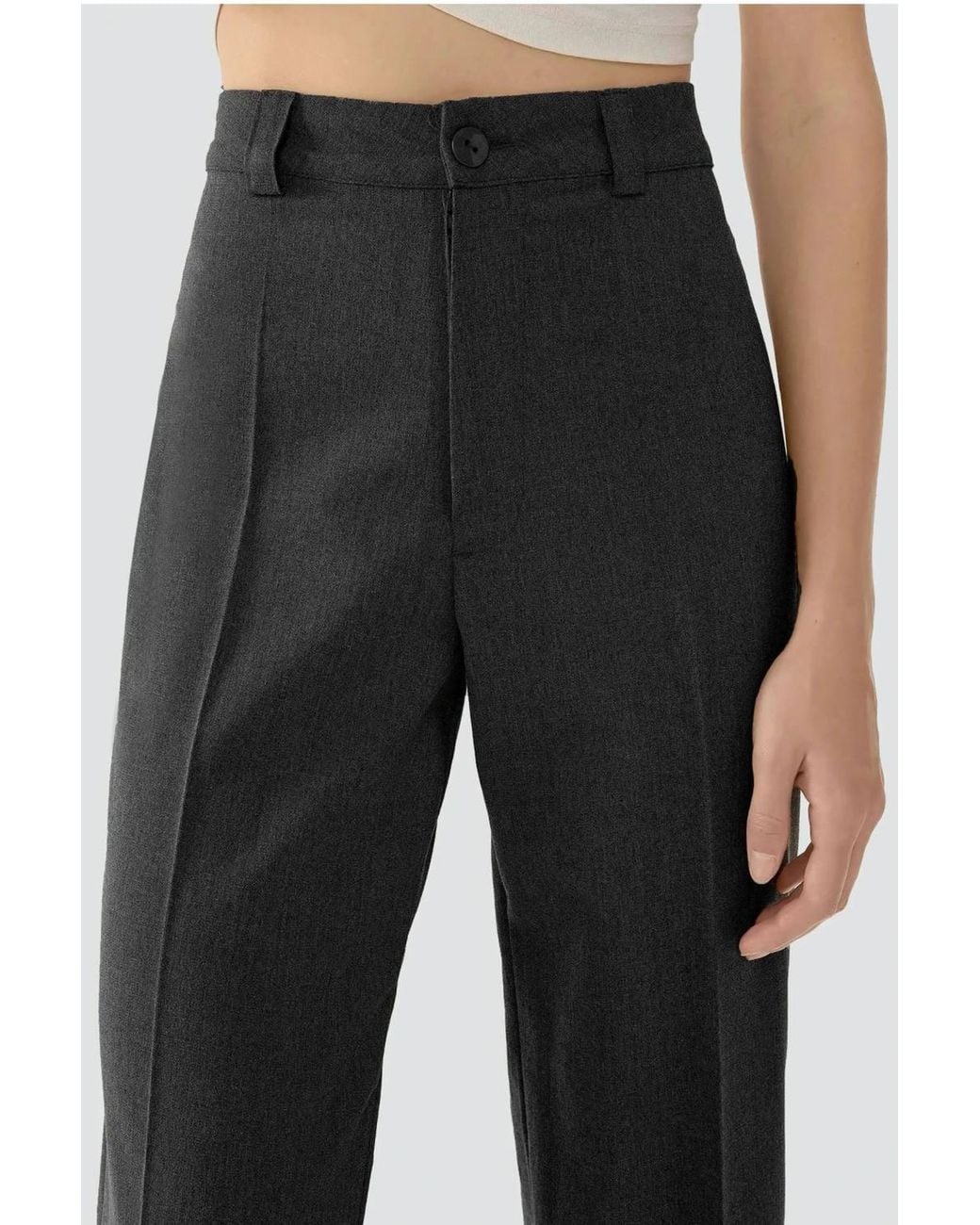 Hiccup Black High Waist Straight Leg Pants