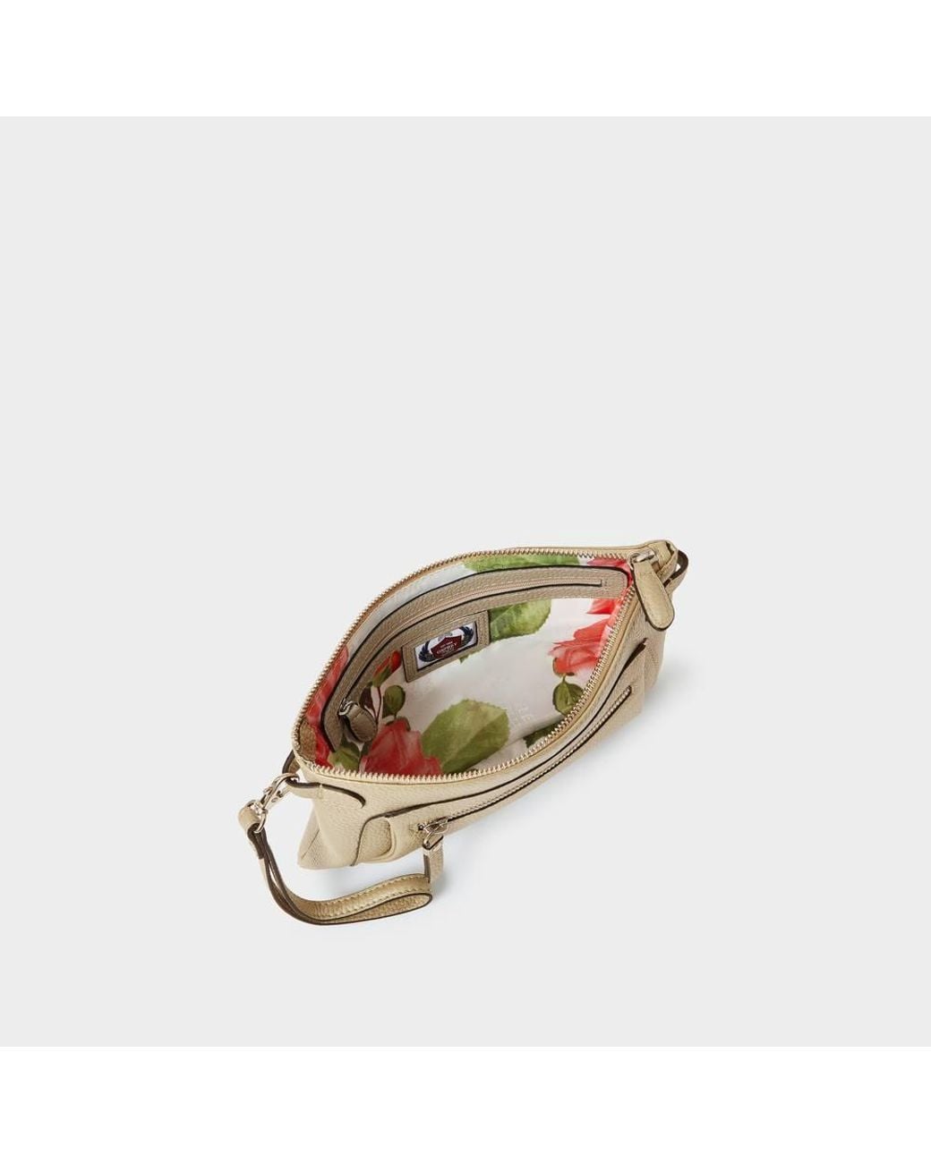 Osprey Natural The Ruby Leather Crossbody Clutch Bag