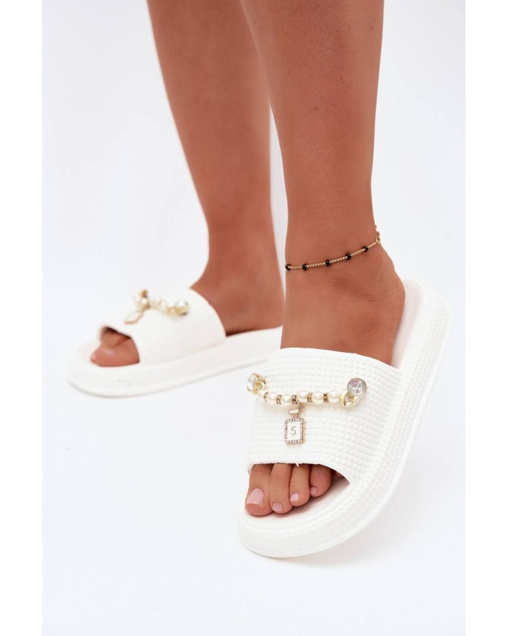 Love Lace White Summer Warm Platform Flatforms