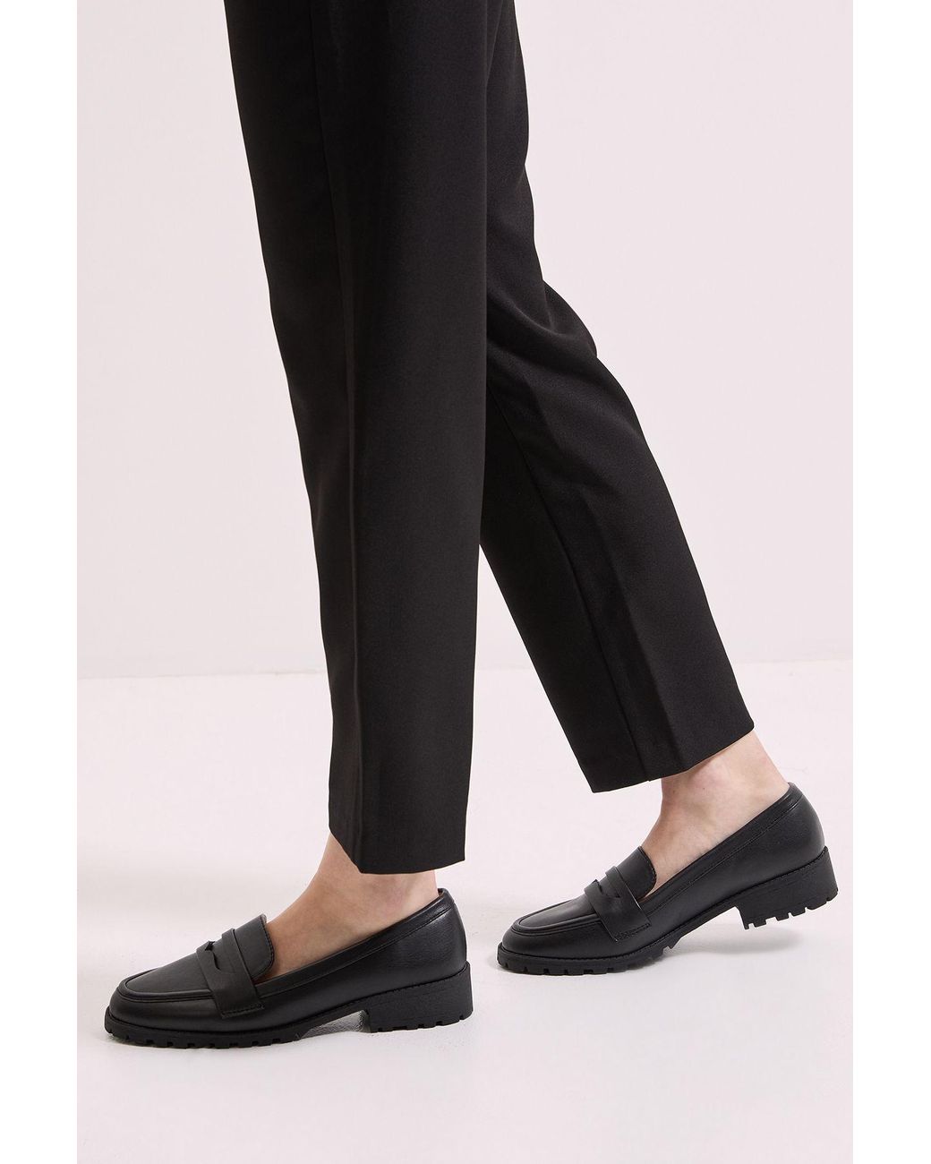 Dorothy Perkins Black Leoni Chunky Loafers