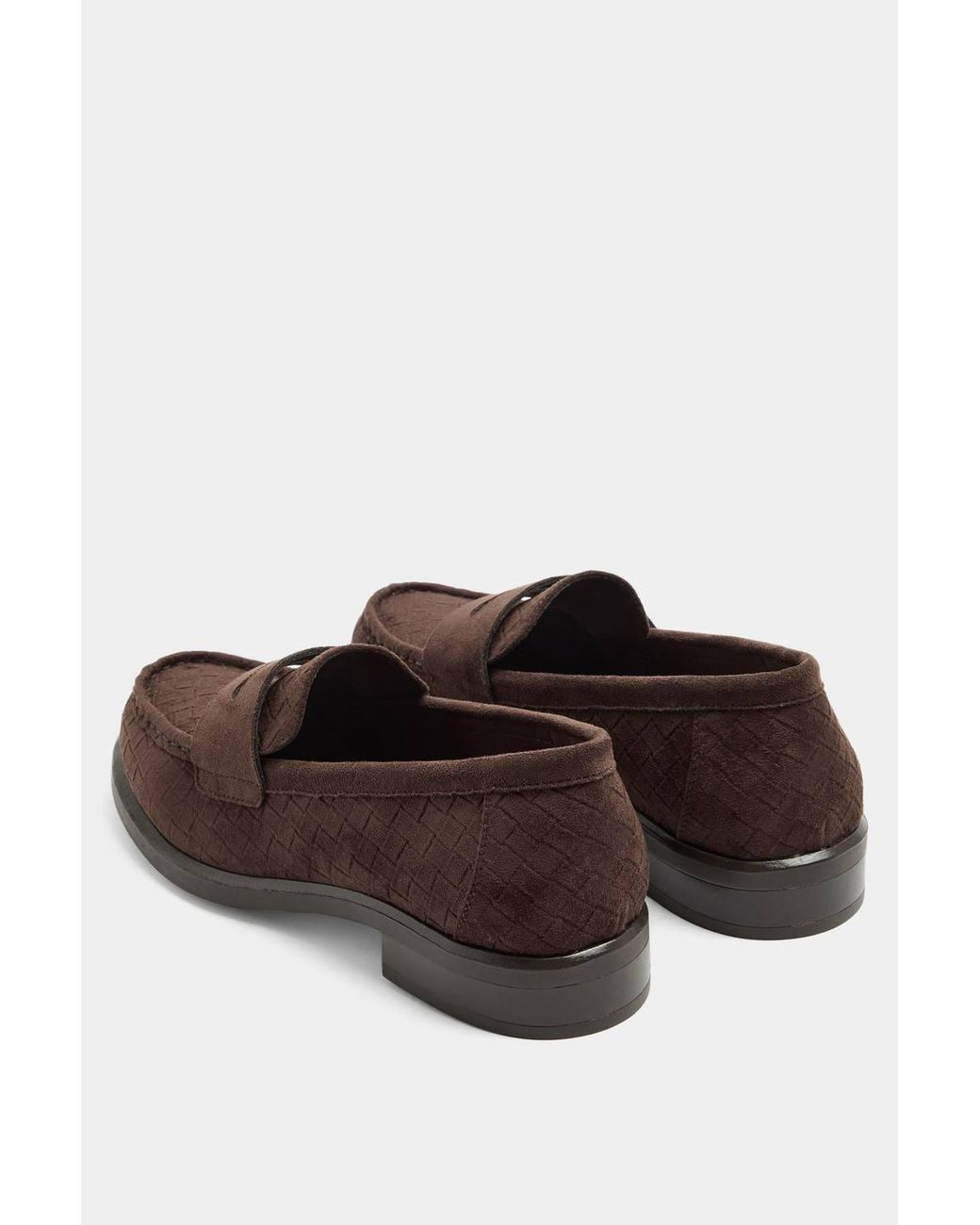Yours Blue Woven Embossed Loafers